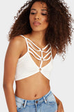 Cream Ring Strappy Bralet
