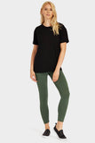 Khaki High Waisted Jersey Leggings
