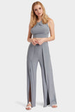 Mint Sage Wrap Palazzo Trousers