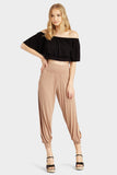 Sand Split Leg Hareem Trousers