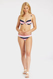 Multi Push Up Striped Bikini Top