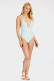 Mint Mint Striped Swimsuit
