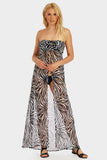 Multi Zebra Print Beach Cover Up