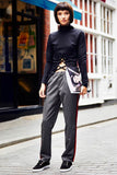 Grey Sport Side Stripe Trousers With Pockets